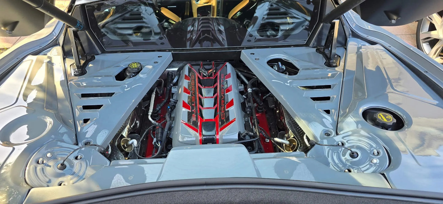 Corvette C8 and Z06 Rear Engine Bay CUSTOM Filler Panels 2 Pieces 2020-2026