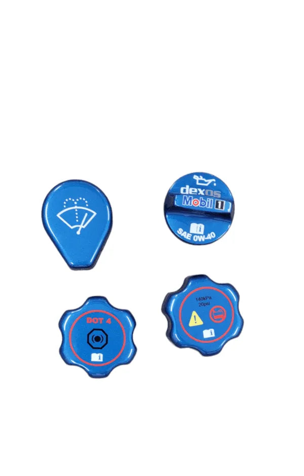 C8 Corvette Custom Fluid Caps – Brake, Oil, Coolant & Washer (2020–2026)